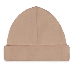 Newborn babymutsje stone pink met naam erop geborduurd