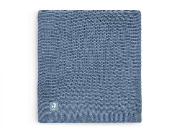 Jollein deken gebreid - jeans blue 1
