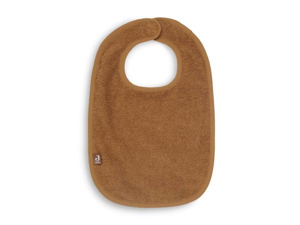 Jollein badstof slabbertje met tekst geborduurd caramel 2