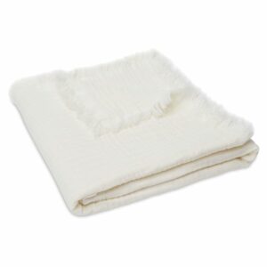Jollein wiegdeken Muslin Fringe Ivory 2