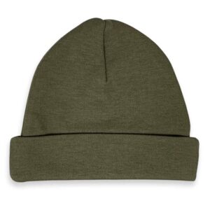Newborn babymutsje forest green met naam geborduurd