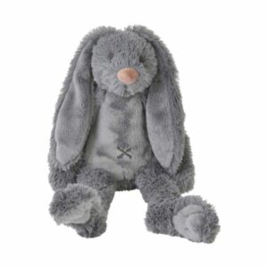 Happy Horse Rabbit Richie knuffelkonijn met naam geborduurd - deep grey