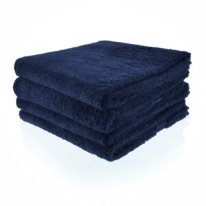 Badlaken met naam of tekst geborduurd badhanddoek in donkerblauw