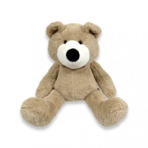 Geboortebeer met naam geborduurd op een t-shirtje - beer Vic cream