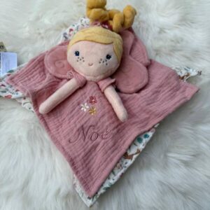 Little Dutch knuffeldoekje Fairy Mila met naam geborduurd - Fairy Garden 4