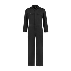 Kinderoverall met naam geborduurd - zwart