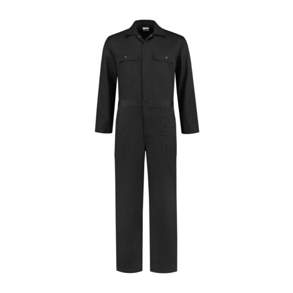 Kinderoverall met naam geborduurd - zwart