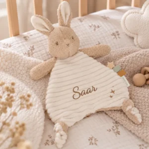 Little Dutch Knuffeldoekje Newborn Naturals met naam geborduurd 1