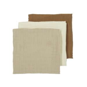 Meyco Hydrofieldoek met naam geborduurd (3-pack) - offwhite-sand-toffee