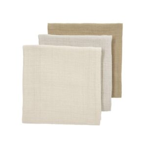 Meyco Hydrofieldoek met naam geborduurd (3-pack) - sand-greige-taupe
