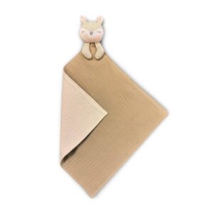 Funnies knuffeldoekje vos met naam geborduurd - Nala