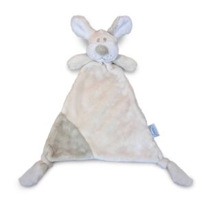 Funnies knuffeldoekje hond Bella met naam geborduurd