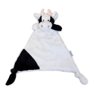 Funnies knuffeldoekje koe Luka met naam geborduurd