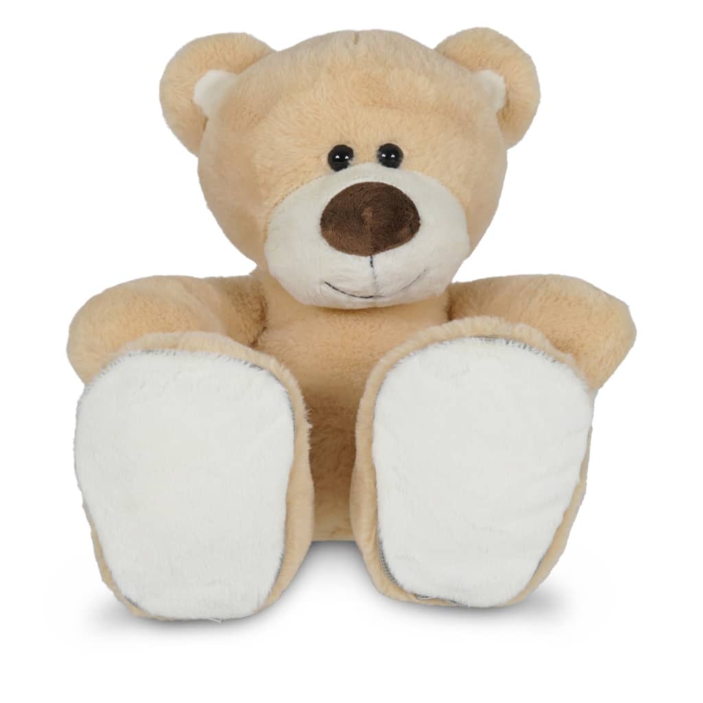 Geboortebeer met naam geborduurd - Boris Beer met afritsbare zooltjes