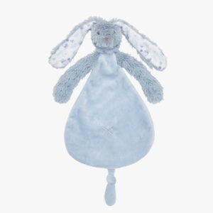Happy Horse Blue Graphic Rabbit Richie knuffeldoekje met naam