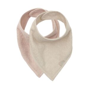 Jollein Slab Bandana met naam geborduurd - 2 stuks silk rose-sand 1