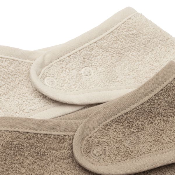 Jollein Slab Bandana met naam geborduurd - 2 stuks -sand-milky 2