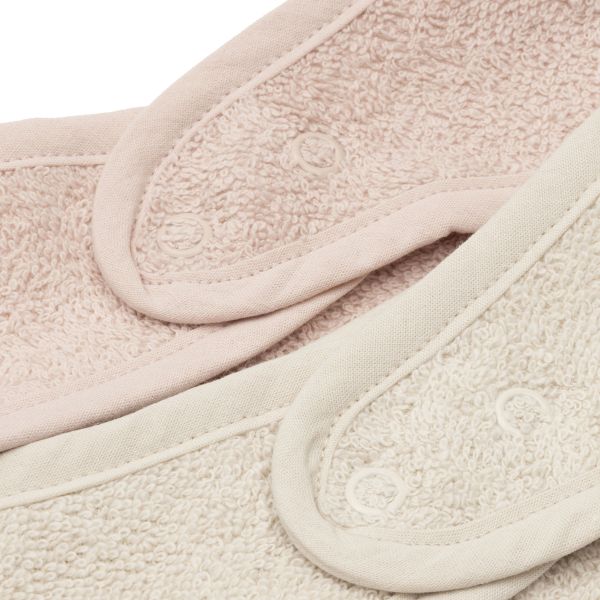 Jollein Slab Bandana met naam geborduurd - 2 stuks silk rose-sand 2
