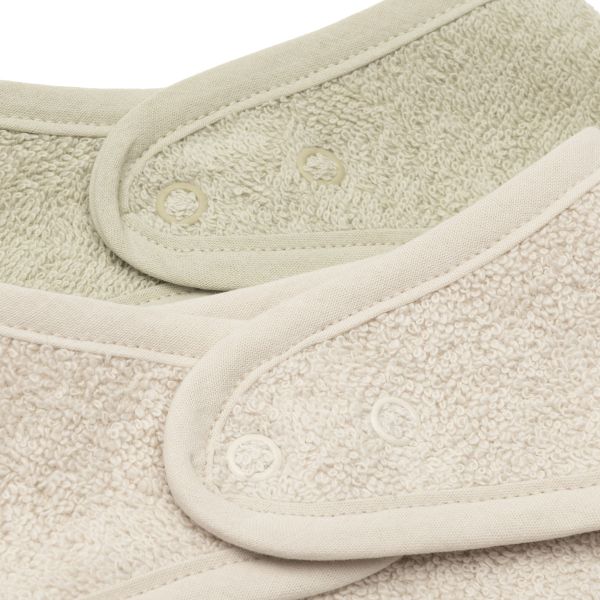 Jollein Slab Bandana met naam geborduurd - 2 stuks soft matcha-sand 2