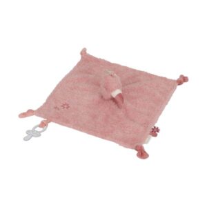 Little Dutch knuffeldoekje Flamingo met naam - Safari Friends 1