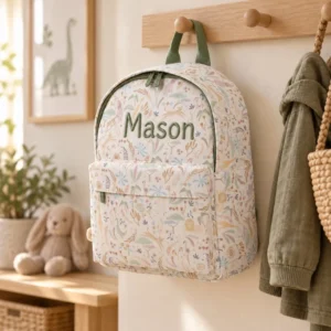 Little Dutch rugtas met naam geborduurd - Safari Friends 29 cm 3