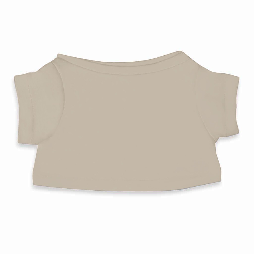 't shirt voor geboorteknuffel met naam geborduurd - creme