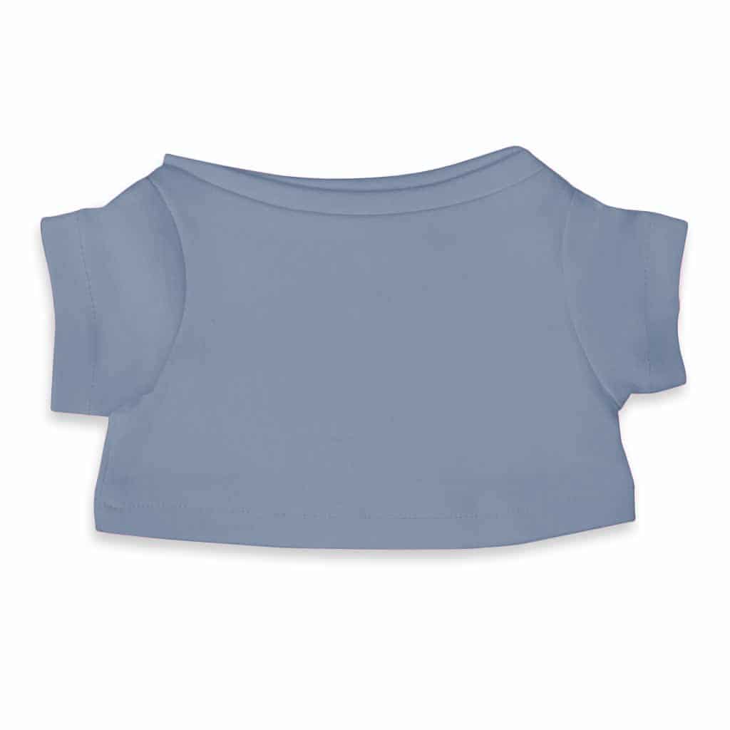 't shirt voor geboorteknuffel met naam geborduurd - grijs blauw