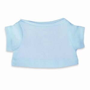 't shirt voor geboorteknuffel met naam geborduurd - lichtblauw